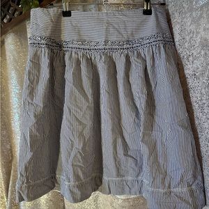 Blue and white striped nautical American Eagle 6 seersucker preppy spring